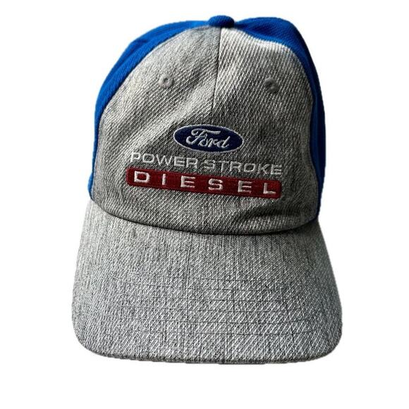 FORD Power Stroke Diesel Snapback Hat Blue Gray Car Truck American Adjustable - Picture 3 of 7